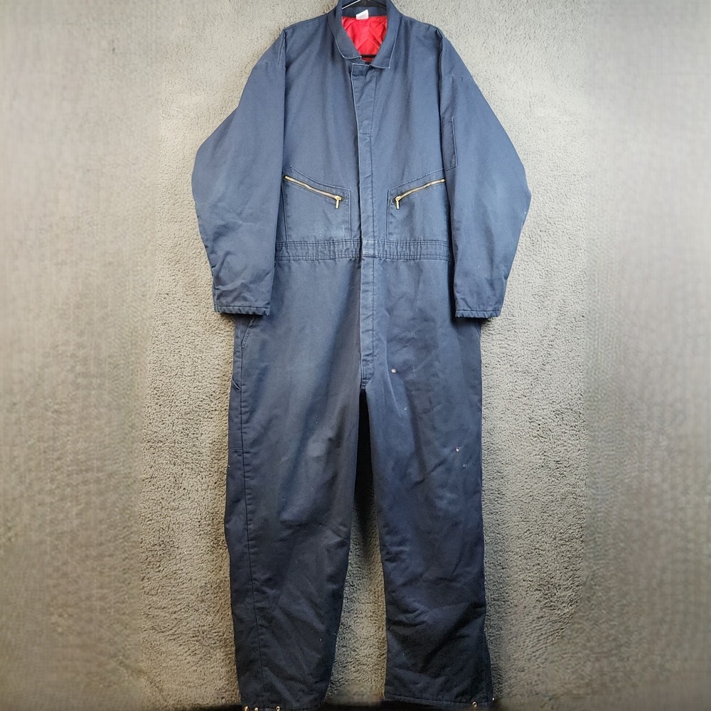 Vintage Red Kap Coveralls Mens 2XL Reg Mechanic Workwear Insulated Mike Myers
